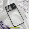 قاب گوشی iPhone 13 Pro آیفون طرح طلقی شیشه ای Camera Lens شفاف اورجینال CREATIVE CASE سری Q SERIES رنگ مشکی کد 405