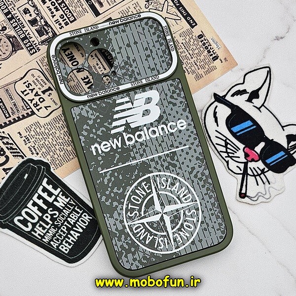 قاب گوشی iPhone 13 Pro Max آیفون فانتزی دو تکه اورجینال Unique Case طرح نیو بالانس new balance محافظ لنز دار کد 575