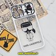 قاب گوشی iPhone 13 Pro Max آیفون فانتزی دو تکه اورجینال Unique Case طرح کارل لاجرفلد KARL LAGERFELD محافظ لنز دار کد 578