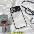 قاب گوشی iPhone 13 Pro Max آیفون طرح طلقی شیشه ای Camera Lens شفاف اورجینال CREATIVE CASE سری Q SERIES رنگ مشکی کد 580