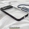 قاب گوشی iPhone 13 Pro Max آیفون طرح طلقی شیشه ای Camera Lens شفاف اورجینال CREATIVE CASE سری Q SERIES رنگ مشکی کد 580