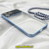 قاب گوشی iPhone 13 Pro Max آیفون طرح طلقی شیشه ای Camera Lens شفاف اورجینال CREATIVE CASE سری Q SERIES رنگ آبی روشن کد 581