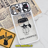 قاب گوشی iPhone 14 آیفون فانتزی دو تکه اورجینال Unique Case طرح کارل لاجرفلد KARL LAGERFELD محافظ لنز دار کد 89