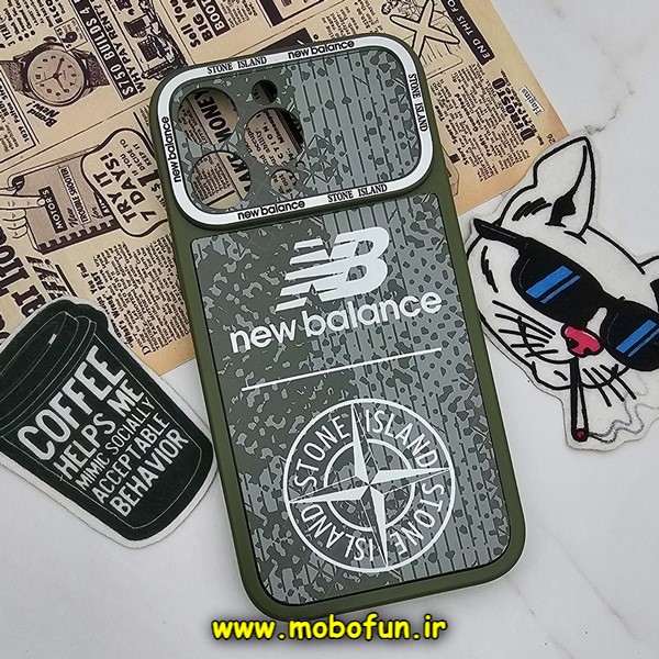 قاب گوشی iPhone 14 Pro Max آیفون فانتزی دو تکه اورجینال Unique Case طرح نیو بالانس new balance محافظ لنز دار کد 234
