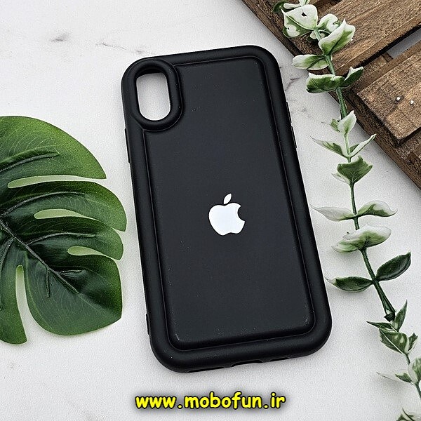 قاب گوشی iPhone X - iPhone XS آیفون سیلیکونی ژله ای پافر PC پفکی مشکی کد 555