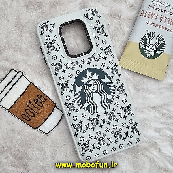 قاب گوشی Redmi Note 9S - Redmi Note 9 Pro شیائومی پافر بالشتی سیلیکونی طرح استارباکس STARBUCKS کد 967