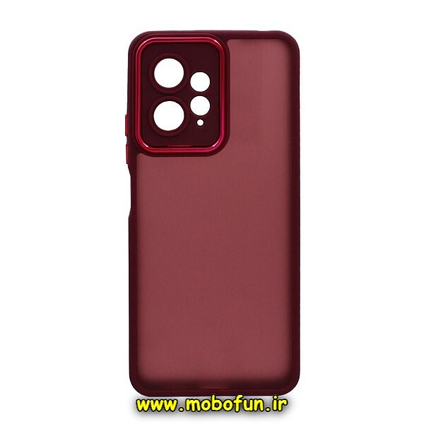 قاب گوشی Redmi Note 12 4G شیائومی پشت مات متال کیس دور سیلیکونی محافظ لنزدار زرشکی کد 215