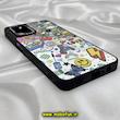 قاب گوشی Galaxy A12 - Galaxy M12 سامسونگ پشت گلس آینه ای اورجینال CASETIFY طرح ایموجی و استیکر محافظ لنزدار مشکی کد 1347