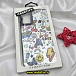 قاب گوشی Galaxy A14 4G - Galaxy A14 5G سامسونگ پشت گلس آینه ای اورجینال CASETIFY طرح ایموجی و استیکر محافظ لنزدار مشکی کد 532