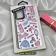 قاب گوشی Galaxy A14 4G - Galaxy A14 5G سامسونگ پشت گلس آینه ای اورجینال CASETIFY طرح باربی Barbie محافظ لنزدار مشکی کد 533