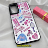 قاب گوشی Galaxy A14 4G - Galaxy A14 5G سامسونگ پشت گلس آینه ای اورجینال CASETIFY طرح باربی Barbie محافظ لنزدار مشکی کد 533