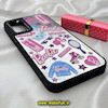 قاب گوشی Galaxy A14 4G - Galaxy A14 5G سامسونگ پشت گلس آینه ای اورجینال CASETIFY طرح باربی Barbie محافظ لنزدار مشکی کد 533