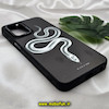 قاب گوشی Galaxy A23 4G سامسونگ پشت گلس آینه ای اورجینال CASETIFY طرح مار SNAKE محافظ لنزدار مشکی کد 498