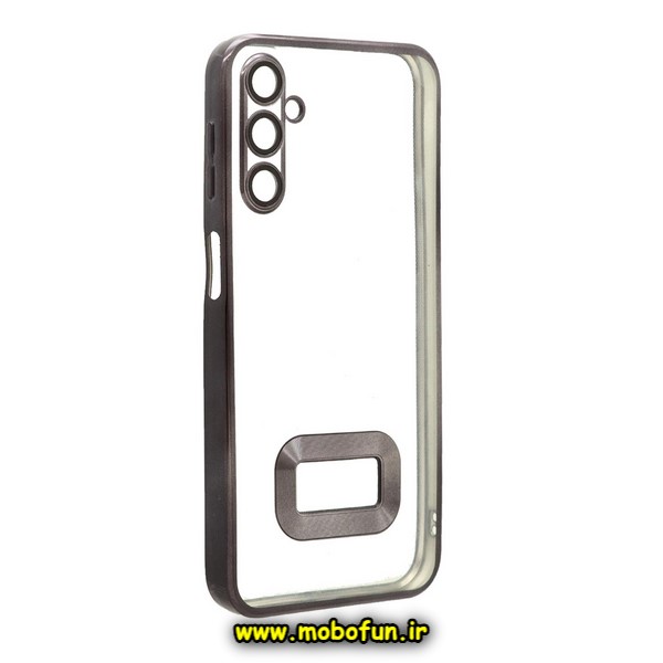 قاب گوشی Galaxy A24 سامسونگ طرح الکتروپلیتینگ مگ سیف ژله ای شفاف اورجینال یونیک کیس Unique Case محافظ لنز دار مشکی کد 273
