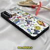 قاب گوشی Galaxy A30S - Galaxy A50S - Galaxy A50 سامسونگ پشت گلس آینه ای اورجینال CASETIFY طرح ایموجی و استیکر محافظ لنزدار مشکی کد 1013