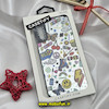 قاب گوشی Galaxy A30S - Galaxy A50S - Galaxy A50 سامسونگ پشت گلس آینه ای اورجینال CASETIFY طرح ایموجی و استیکر محافظ لنزدار مشکی کد 1013
