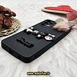قاب گوشی Galaxy A32 4G سامسونگ طرح سیلیکونی ژله ای سه بعدی برجسته عروسکی محافظ لنز دار پام پام مشکی کد 996