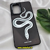 قاب گوشی Galaxy A53 5G سامسونگ پشت گلس آینه ای اورجینال CASETIFY طرح مار SNAKE محافظ لنزدار مشکی کد 764