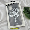 قاب گوشی Galaxy A53 5G سامسونگ پشت گلس آینه ای اورجینال CASETIFY طرح مار SNAKE محافظ لنزدار مشکی کد 764