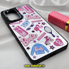 قاب گوشی Galaxy A53 5G سامسونگ پشت گلس آینه ای اورجینال CASETIFY طرح باربی Barbie محافظ لنزدار مشکی کد 766