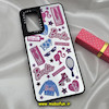 قاب گوشی Galaxy A72 سامسونگ پشت گلس آینه ای اورجینال CASETIFY طرح باربی Barbie محافظ لنزدار مشکی کد 527