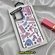 قاب گوشی Galaxy A72 سامسونگ پشت گلس آینه ای اورجینال CASETIFY طرح باربی Barbie محافظ لنزدار مشکی کد 527