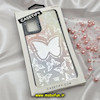 قاب گوشی Galaxy A72 سامسونگ پشت گلس آینه ای اورجینال CASETIFY طرح پروانه کیوت محافظ لنزدار مشکی کد 528