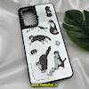 قاب گوشی Galaxy A72 سامسونگ پشت گلس آینه ای اورجینال CASETIFY طرح گربه بازیگوش محافظ لنزدار مشکی کد 529
