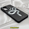 قاب گوشی Galaxy A73 سامسونگ پشت گلس آینه ای اورجینال CASETIFY طرح مار SNAKE محافظ لنزدار مشکی کد 721