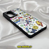 قاب گوشی Galaxy A73 سامسونگ پشت گلس آینه ای اورجینال CASETIFY طرح ایموجی و استیکر محافظ لنزدار مشکی کد 723
