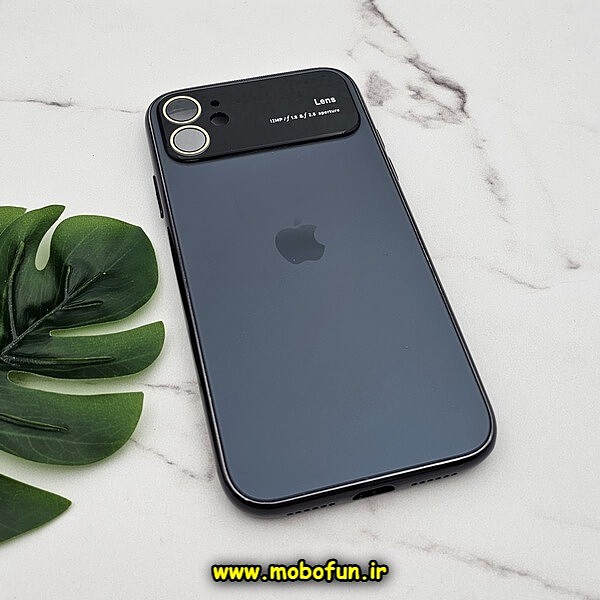 قاب گوشی iPhone 11 آیفون مدل PVD اورجینال ضد خش پشت گلس شیشه ای Camera Lens محافظ لنز دار مشکی گرافیت کد 600