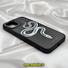 قاب گوشی iPhone 11 Pro آیفون پشت گلس آینه ای اورجینال CASETIFY طرح مار SNAKE محافظ لنزدار مشکی کد 473