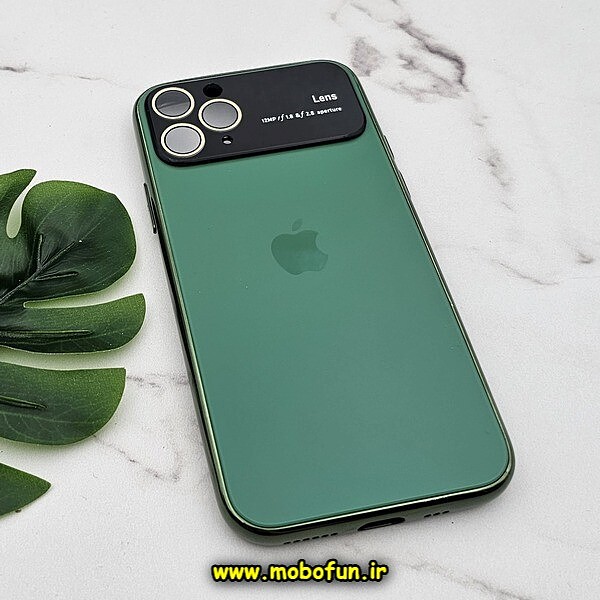 قاب گوشی iPhone 11 Pro آیفون مدل PVD اورجینال ضد خش پشت گلس شیشه ای Camera Lens محافظ لنز دار سبز کد 482