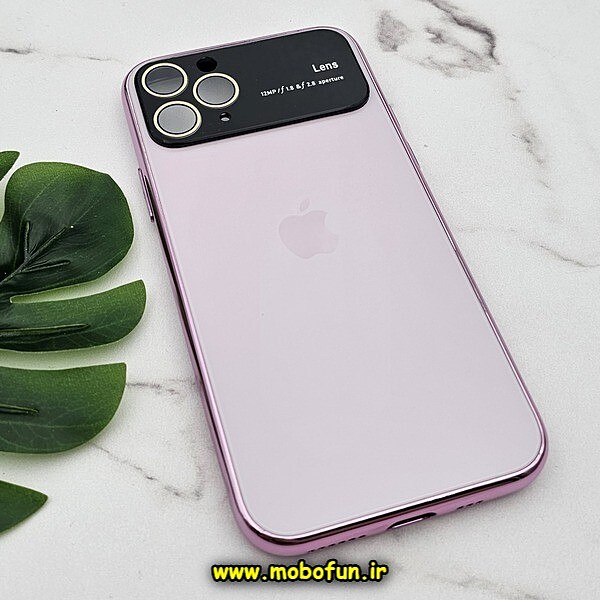 قاب گوشی iPhone 11 Pro آیفون مدل PVD اورجینال ضد خش پشت گلس شیشه ای Camera Lens محافظ لنز دار رزگلد کد 486