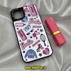 قاب گوشی iPhone 11 Pro Max آیفون پشت گلس آینه ای اورجینال CASETIFY طرح باربی Barbie محافظ لنزدار مشکی کد 605