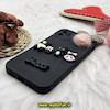 قاب گوشی iPhone 11 Pro Max آیفون طرح سیلیکونی ژله ای سه بعدی برجسته عروسکی محافظ لنز دار پام پام مشکی کد 608