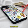 قاب گوشی iPhone 12 Pro Max آیفون پشت گلس آینه ای اورجینال CASETIFY طرح ایموجی و استیکر محافظ لنزدار مشکی کد 692