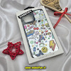 قاب گوشی iPhone 12 Pro Max آیفون پشت گلس آینه ای اورجینال CASETIFY طرح ایموجی و استیکر محافظ لنزدار مشکی کد 692