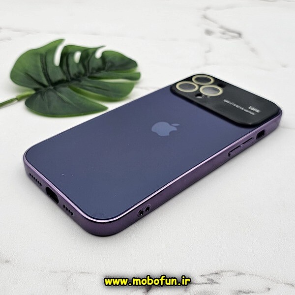 قاب گوشی iPhone 12 Pro Max آیفون مدل PVD اورجینال ضد خش پشت گلس شیشه ای Camera Lens محافظ لنز دار بنفش کد 702