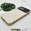 قاب گوشی iPhone 13 Pro آیفون مدل PVD اورجینال ضد خش پشت گلس شیشه ای Camera Lens محافظ لنز دار طلایی کد 407