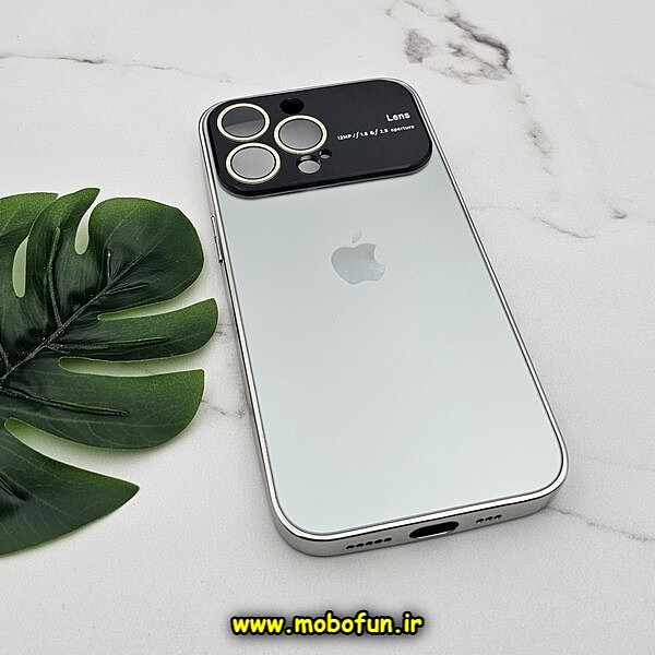 قاب گوشی iPhone 13 Pro آیفون مدل PVD اورجینال ضد خش پشت گلس شیشه ای Camera Lens محافظ لنز دار نقره ای کد 410