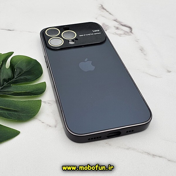 قاب گوشی iPhone 13 Pro آیفون مدل PVD اورجینال ضد خش پشت گلس شیشه ای Camera Lens محافظ لنز دار مشکی گرافیت کد 411