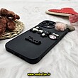 قاب گوشی iPhone 13 Pro Max آیفون طرح سیلیکونی ژله ای سه بعدی برجسته عروسکی محافظ لنز دار پام پام مشکی کد 588
