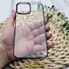 قاب گوشی iPhone 13 Pro Max آیفون طرح طلقی شیشه ای Camera Lens شفاف اورجینال KAOU سری الکتروپلیتینگ طلقی شفاف رنگ مشکی کد 590