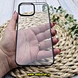 قاب گوشی iPhone 13 Pro Max آیفون طرح طلقی شیشه ای Camera Lens شفاف اورجینال KAOU سری الکتروپلیتینگ طلقی شفاف رنگ مشکی کد 590