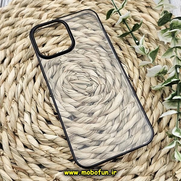 قاب گوشی iPhone 13 Pro Max آیفون طرح طلقی شیشه ای Camera Lens شفاف اورجینال KAOU سری الکتروپلیتینگ طلقی شفاف رنگ مشکی کد 590