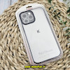 قاب گوشی iPhone 13 Pro Max آیفون طرح طلقی شیشه ای Camera Lens شفاف اورجینال KAOU سری الکتروپلیتینگ طلقی شفاف رنگ مشکی کد 590