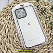 قاب گوشی iPhone 13 Pro Max آیفون طرح طلقی شیشه ای Camera Lens شفاف اورجینال KAOU سری الکتروپلیتینگ طلقی شفاف رنگ مشکی کد 590