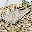 قاب گوشی iPhone 13 Pro Max آیفون طرح طلقی شیشه ای Camera Lens شفاف اورجینال KAOU سری الکتروپلیتینگ طلقی شفاف رنگ مشکی کد 590