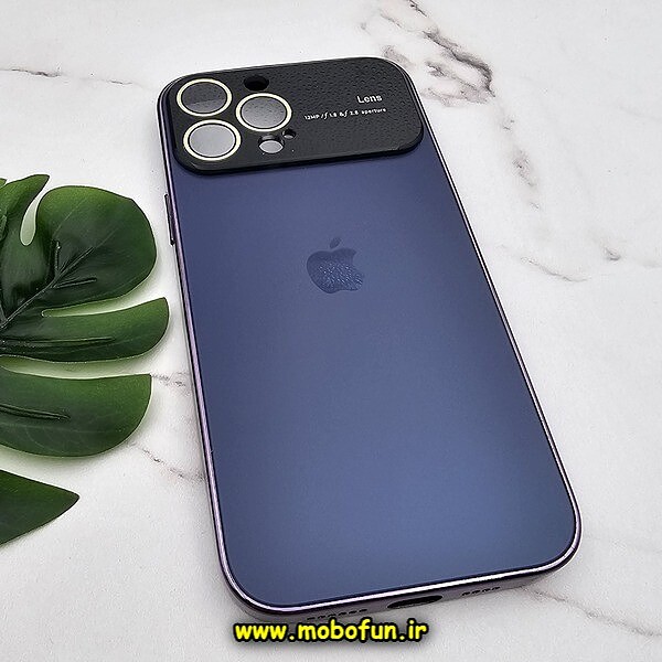 قاب گوشی iPhone 13 Pro Max آیفون مدل PVD اورجینال ضد خش پشت گلس شیشه ای Camera Lens محافظ لنز دار بنفش کد 592